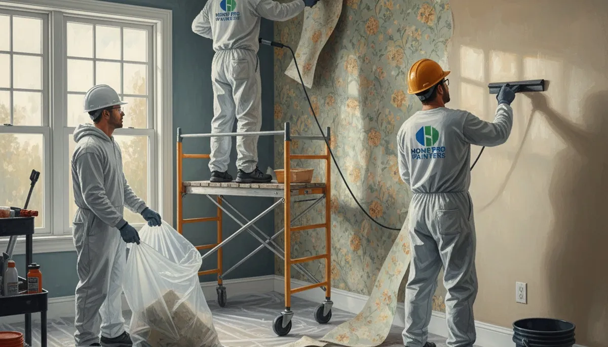 Mesa, AZ wallpaper removal service preparing walls for a smooth new paint finish